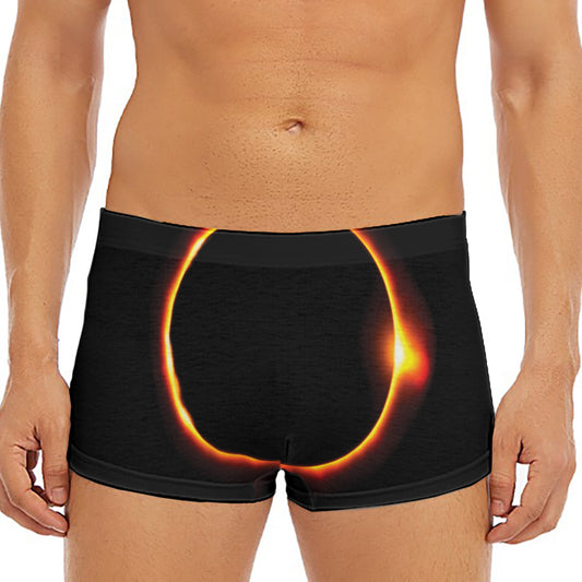 Total Solar Eclipse Print Men's Short Boxer Briefs
