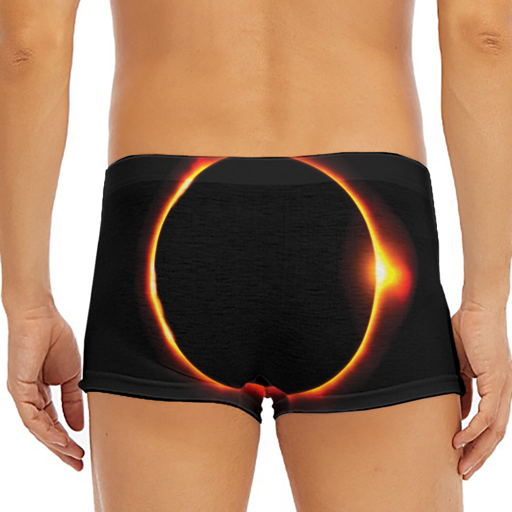 Total Solar Eclipse Print Men's Short Boxer Briefs