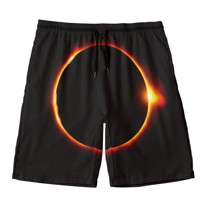 Total Solar Eclipse Print Men's Swim Trunks