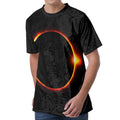Total Solar Eclipse Print Men's Velvet T-Shirt