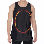 Total Solar Eclipse Print Men's Velvet Tank Top