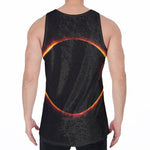 Total Solar Eclipse Print Men's Velvet Tank Top