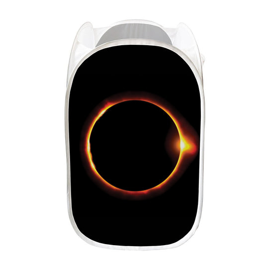 Total Solar Eclipse Print Mesh Laundry Hamper