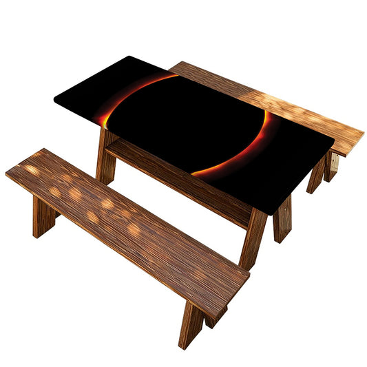 Total Solar Eclipse Print Picnic Table Cover