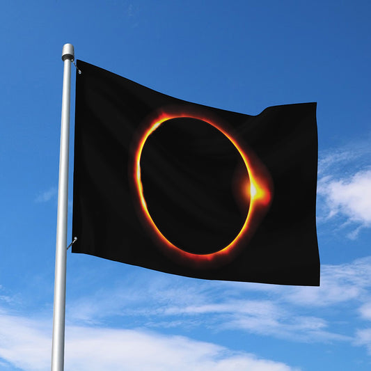 Total Solar Eclipse Print Polyester Flag