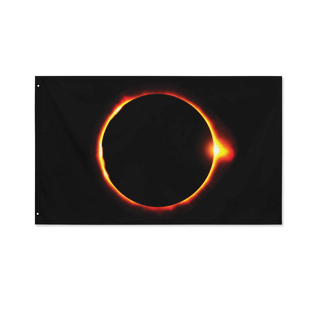 Total Solar Eclipse Print Polyester Flag
