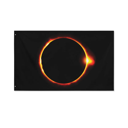 Total Solar Eclipse Print Polyester Flag