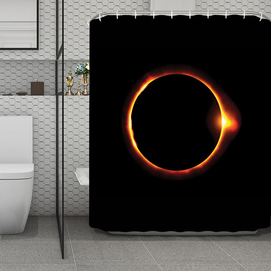 Total Solar Eclipse Print Polyester Shower Curtain