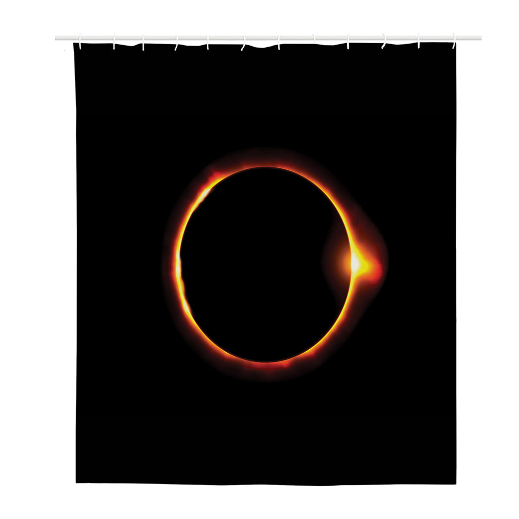 Total Solar Eclipse Print Polyester Shower Curtain