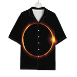 Total Solar Eclipse Print Rayon Hawaiian Shirt