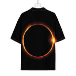 Total Solar Eclipse Print Rayon Hawaiian Shirt