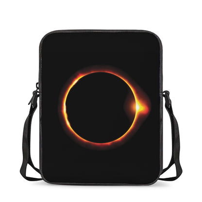 Total Solar Eclipse Print Rectangular Crossbody Bag