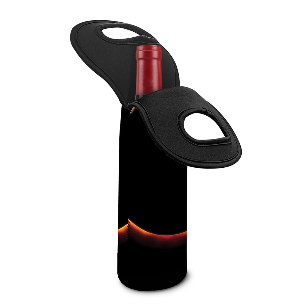 Total Solar Eclipse Print Single Neoprene Wine Tote