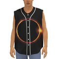 Total Solar Eclipse Print Sleeveless Baseball Jersey