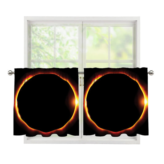 Total Solar Eclipse Print Tier Curtains