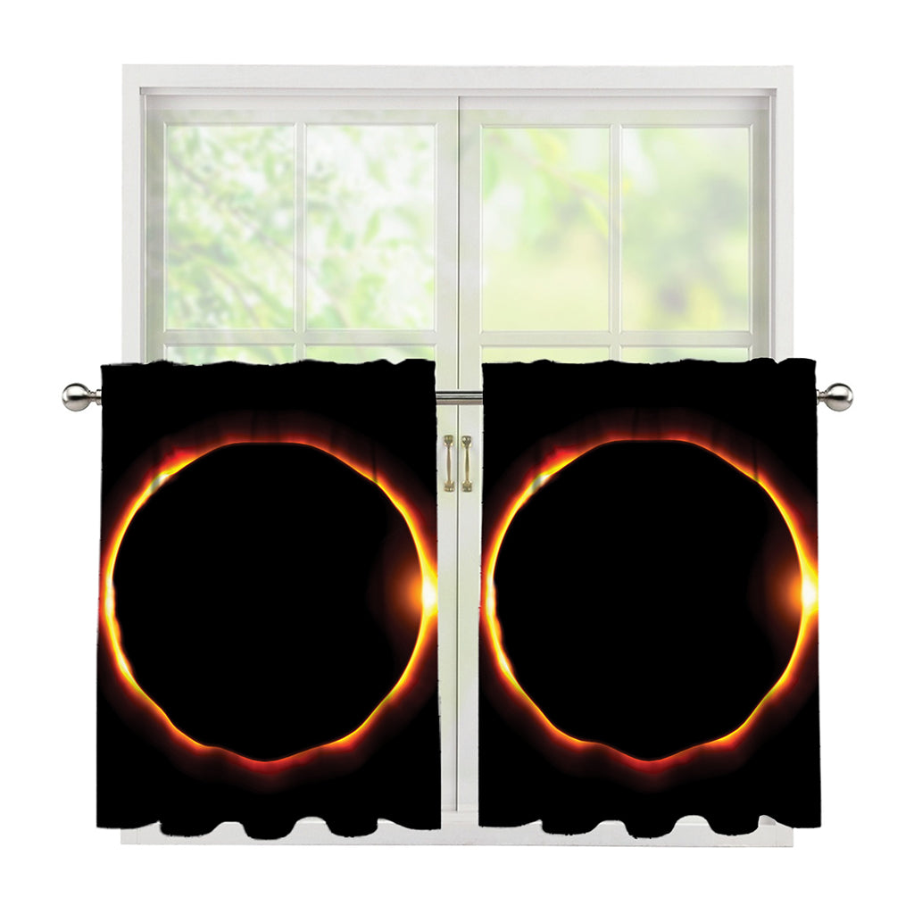 Total Solar Eclipse Print Tier Curtains