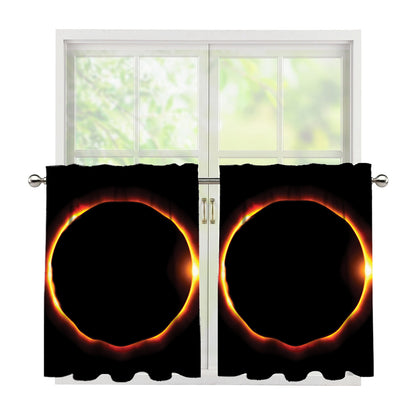Total Solar Eclipse Print Tier Curtains