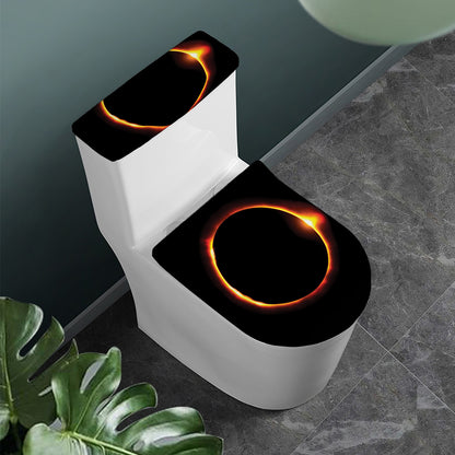 Total Solar Eclipse Print Toilet Lid And Tank Cover Set