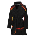 Total Solar Eclipse Print Women's Bathrobe