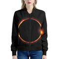 Total Solar Eclipse Print Women's Bomber Jacket