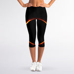 Total Solar Eclipse Print Women's Capri Leggings