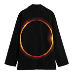 Total Solar Eclipse Print Women's Cotton Blazer