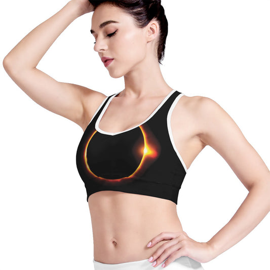 Total Solar Eclipse Print Women's Sports Bra