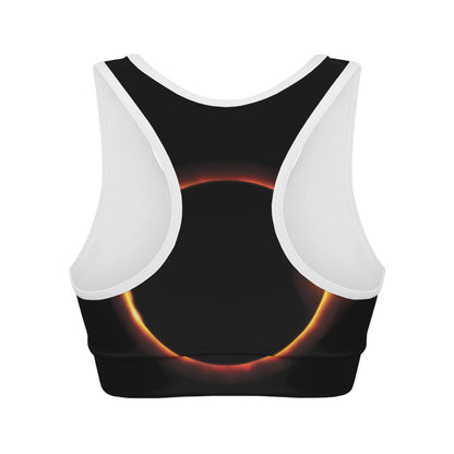 Total Solar Eclipse Print Women's Sports Bra