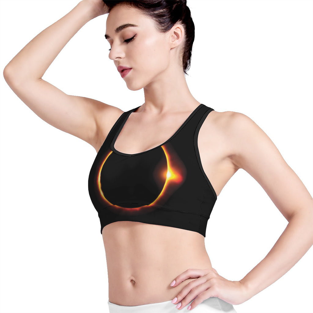 Total Solar Eclipse Print Women's Sports Bra