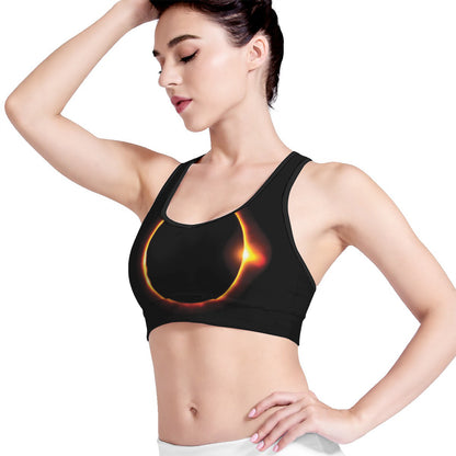 Total Solar Eclipse Print Women's Sports Bra