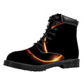 Total Solar Eclipse Print Padded Collar Lace Up Boots