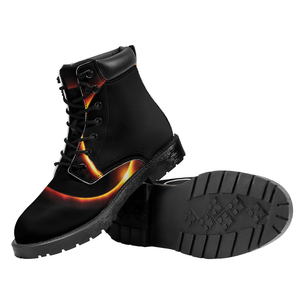 Total Solar Eclipse Print Work Boots