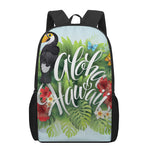 Toucan Aloha Hawaii Print 17 Inch Backpack