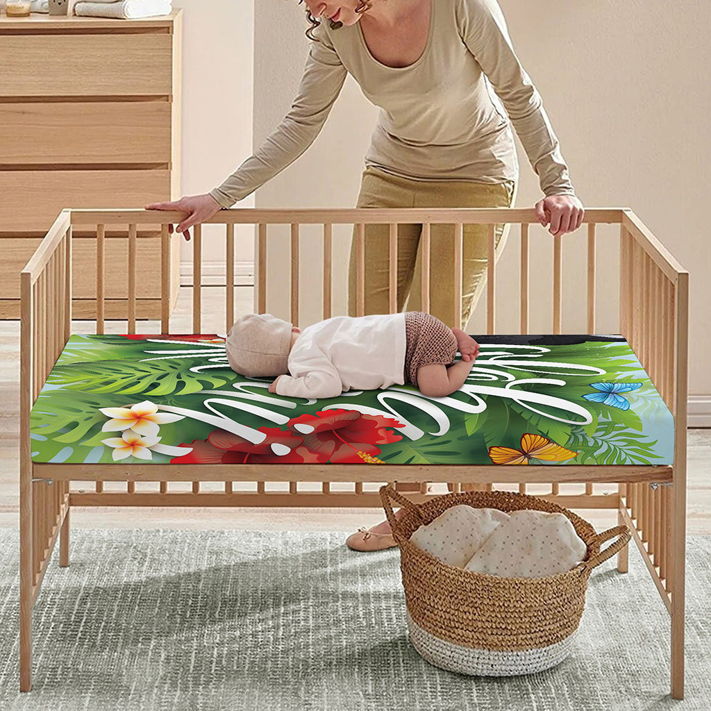 Toucan Aloha Hawaii Print Baby Crib Sheet