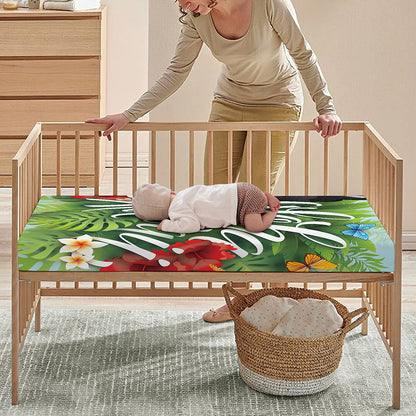 Toucan Aloha Hawaii Print Baby Crib Sheet