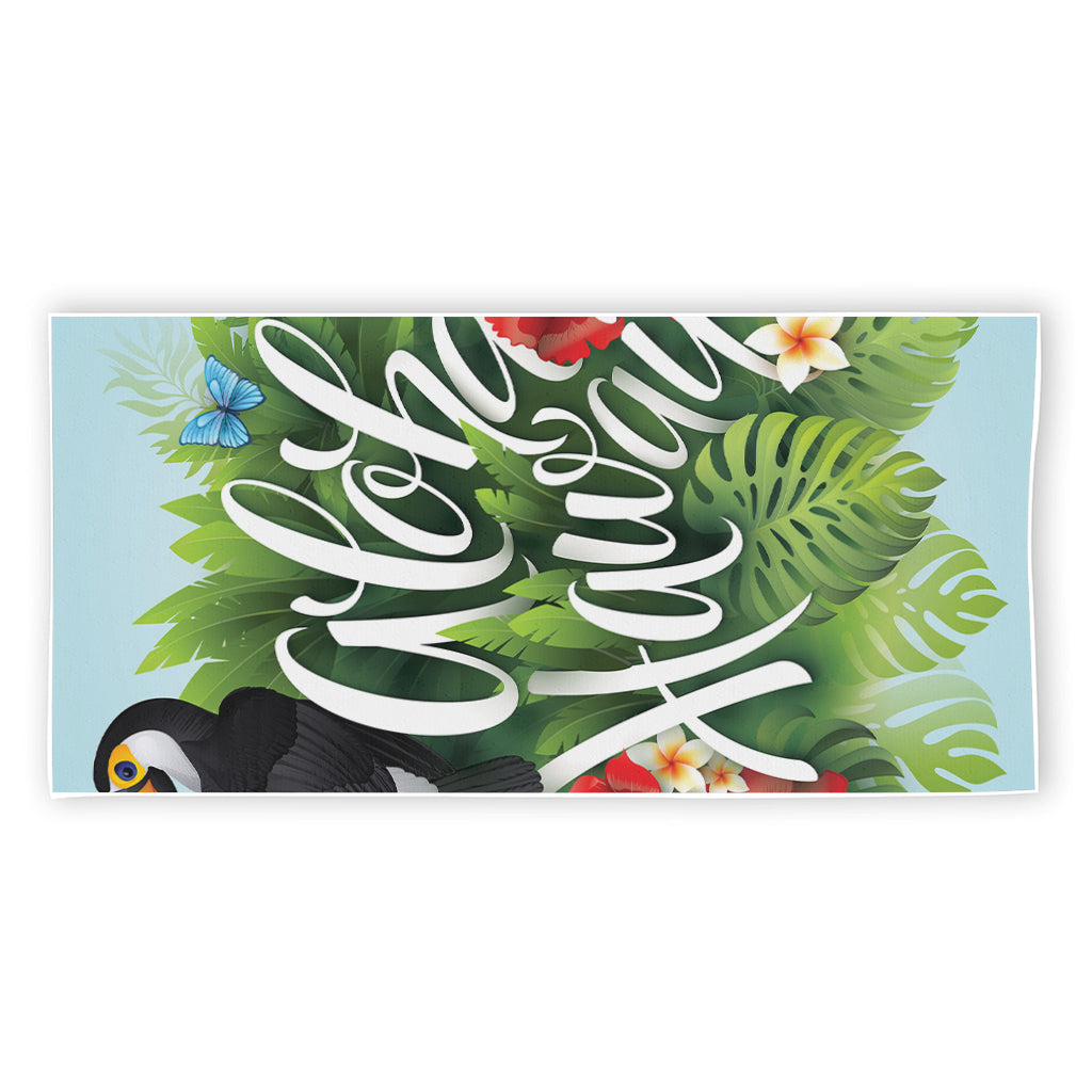 Toucan Aloha Hawaii Print Beach Towel