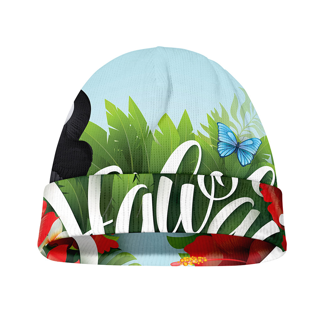 Toucan Aloha Hawaii Print Beanie