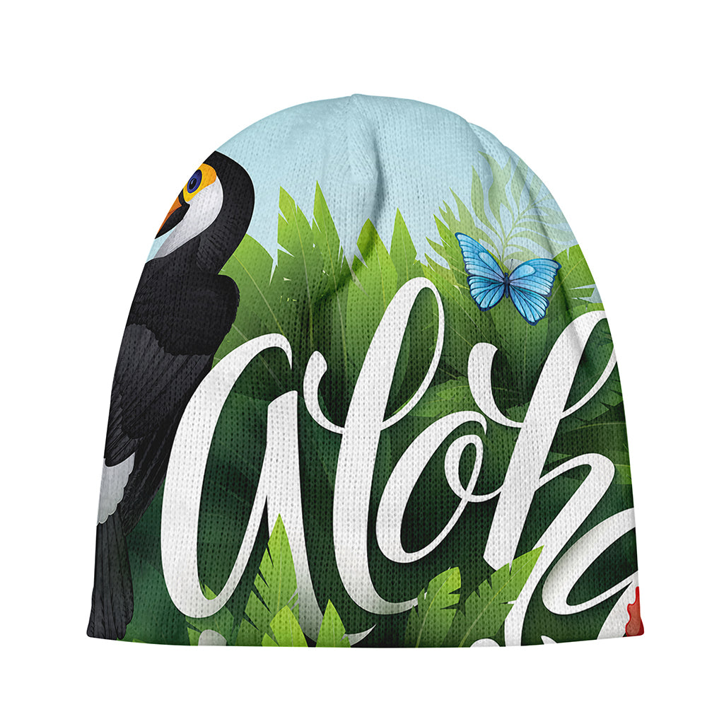 Toucan Aloha Hawaii Print Beanie