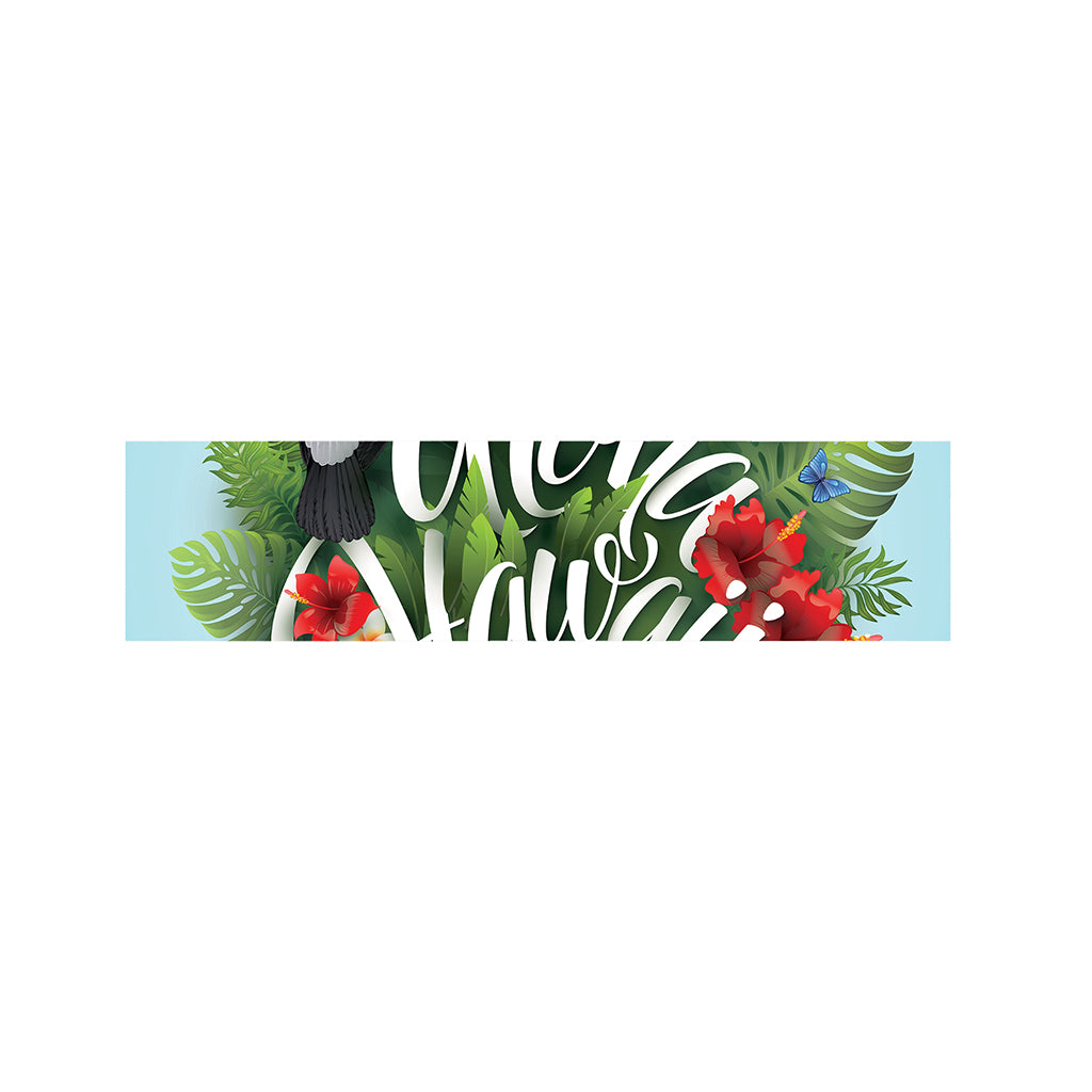 Toucan Aloha Hawaii Print Bed Runner