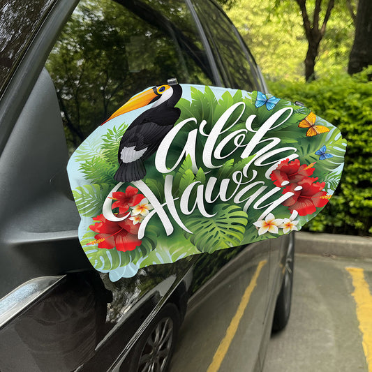 Toucan Aloha Hawaii Print Car Side Mirror Covers