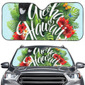 Toucan Aloha Hawaii Print Car Windshield Sun Shade