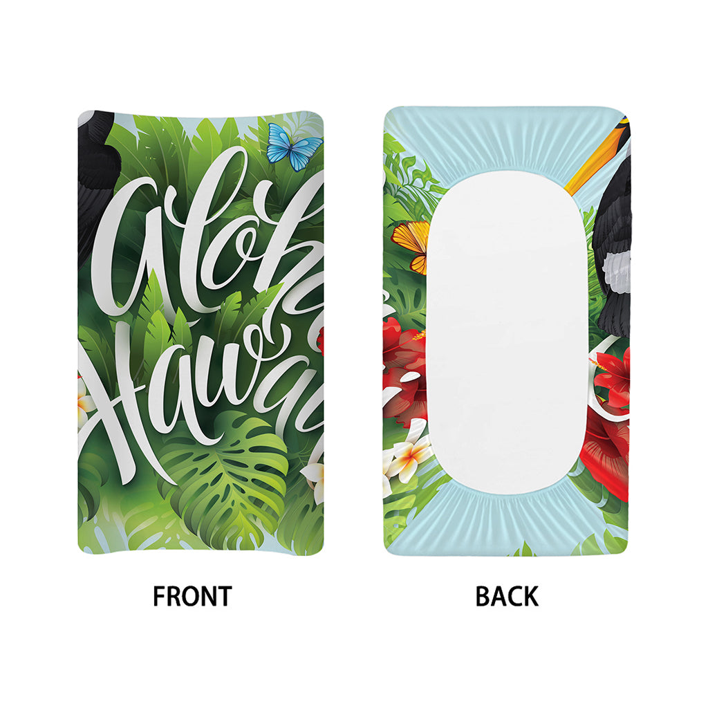 Toucan Aloha Hawaii Print Changing Pad Cover
