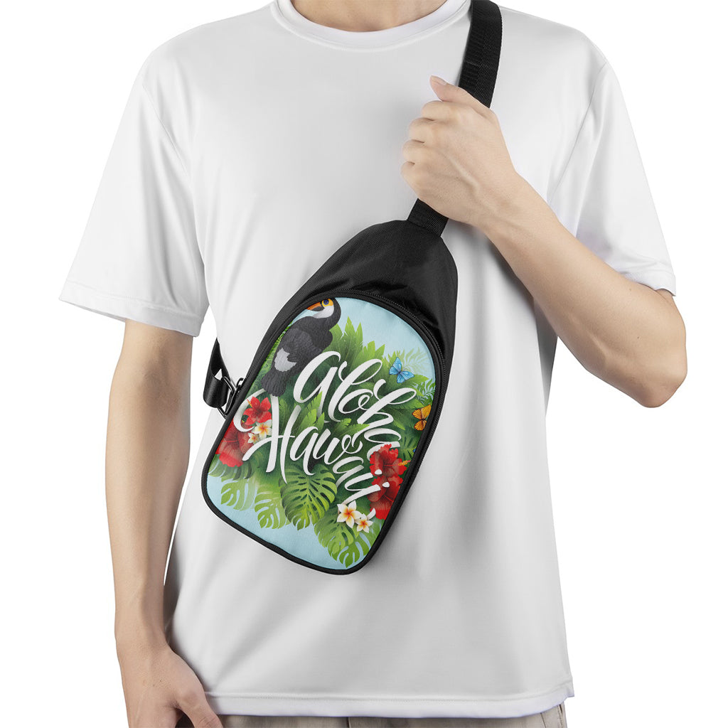 Toucan Aloha Hawaii Print Chest Bag