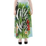 Toucan Aloha Hawaii Print Chiffon Maxi Skirt