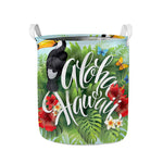 Toucan Aloha Hawaii Print Collapsible Laundry Basket
