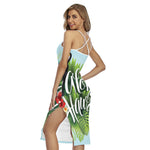 Toucan Aloha Hawaii Print Cross Back Cami Dress