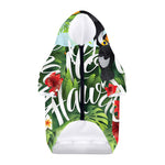 Toucan Aloha Hawaii Print Dog Zip Up Hoodie