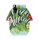 Toucan Aloha Hawaii Print Dog Zip Up Hoodie