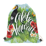 Toucan Aloha Hawaii Print Drawstring Bag