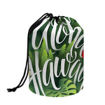 Toucan Aloha Hawaii Print Drawstring Makeup Bag